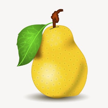 Pear fruit clip art color | Free Photo - rawpixel