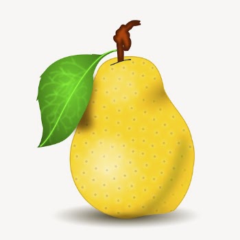Pear fruit clipart, illustration vector. | Free Vector - rawpixel