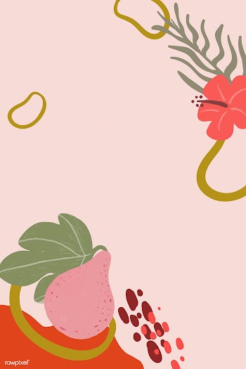 Pear fruit tropical frame on a pink background vector  | Free  vector - 2348939