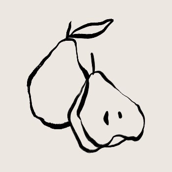 Pear line art, fruit doodle | Free Photo - rawpixel