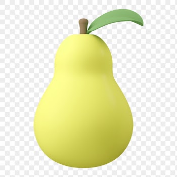 Pear png sticker, 3d fruit | Free PNG - rawpixel