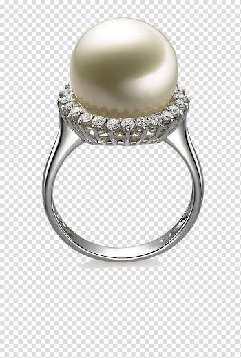 Pearl Earring Jewellery Gold, Pearl diamond platinum ring transparent background PNG clipart