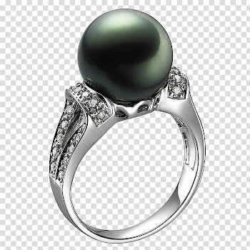 Pearl Earring Jewellery, Pearl Ring transparent background PNG clipart
