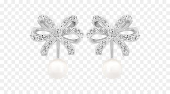 Pearl Earring Swarovski AG T-shirt Jewellery - Swarovski jewelry platinum earrings 