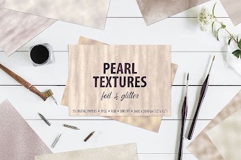Pearl Foil and Glitter Textures - Metallic Backgrounds