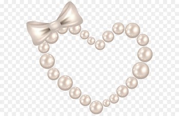Pearl Heart Clip art - Pearl Heart with Bow Transparent PNG Clip Art Image 