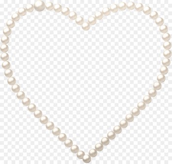 Pearl Necklace - Cartoon Pearl Photos,Heart pearl necklace 