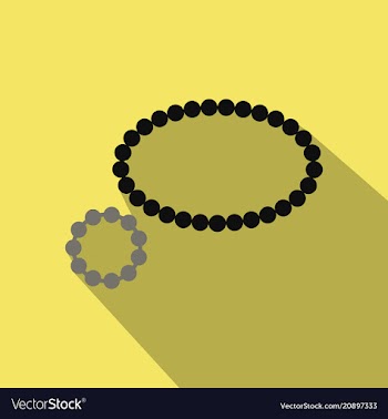 Pearl necklace icon in cartoon style isolated on vector image
