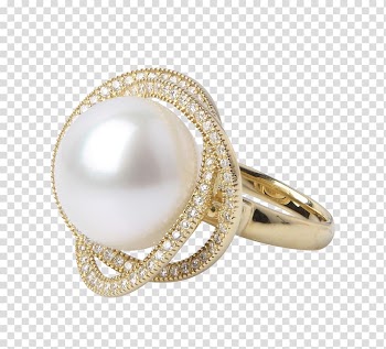 Pearl Ring Jewellery Ruby, Temperament Pearl Ring transparent background PNG clipart