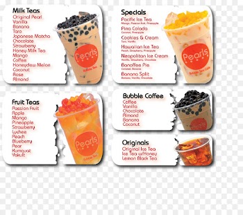Pearls Bubble Tea Cuisine Drink Recipe - Bubble Tea Menu 