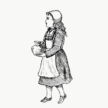 Peasant girl vintage artwork | Free transparent png - 572528