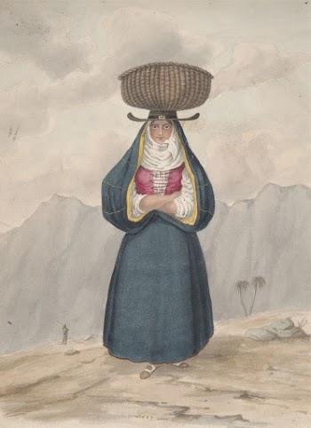 Peasant woman with basket on her | Free Photo - rawpixel