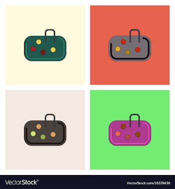 Pebble bag collection vector image