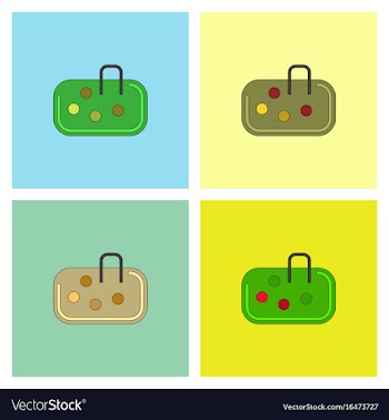 Pebble bag collection vector image