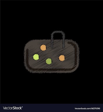 Pebble bag in hatching style vector image