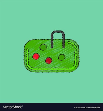 Pebble bag in hatching style vector image