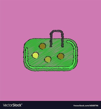 Pebble bag in hatching style vector image