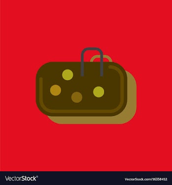 Pebble bag in sticker style vector image