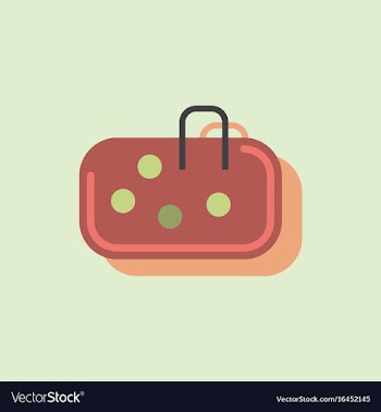 Pebble bag in sticker style vector image
