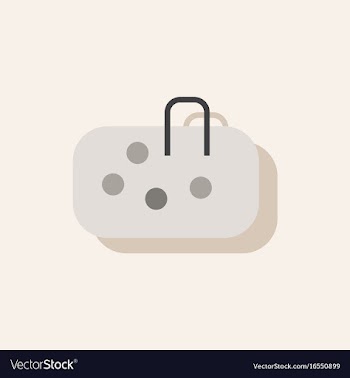 Pebble bag in sticker style vector image