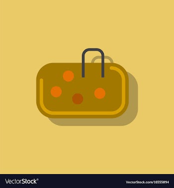 Pebble bag in sticker style vector image