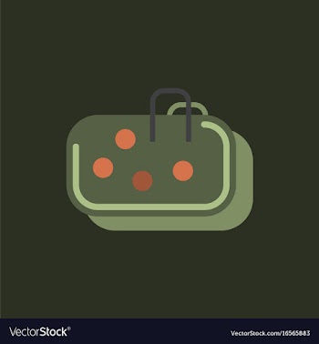Pebble bag in sticker style vector image