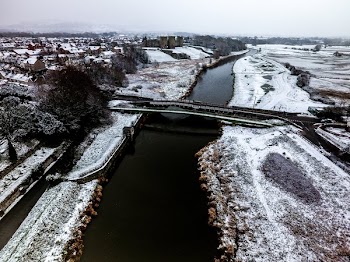 Pedestrian And Bike Bridge Over River