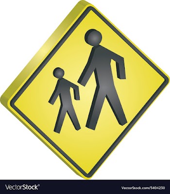 Pedestrian crossing sign vector image