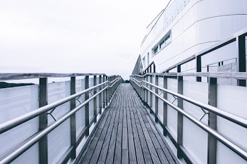 Pedestrian overpass at the harbor