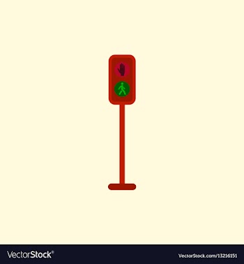 Pedestrian traffic lights vector image
