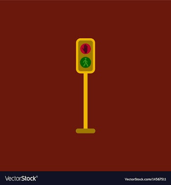 Pedestrian traffic lights vector image