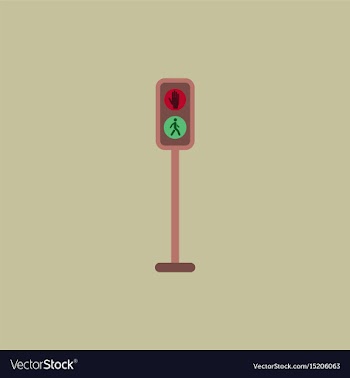 Pedestrian traffic lights vector image
