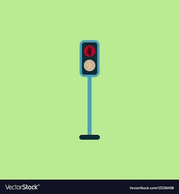 Pedestrian traffic lights vector image