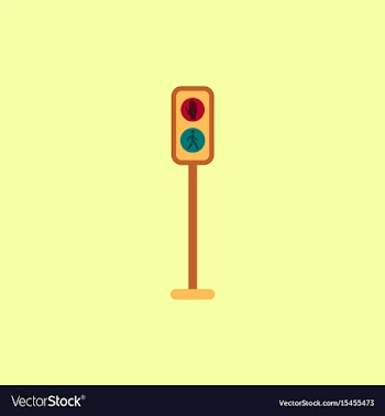 Pedestrian traffic lights vector image