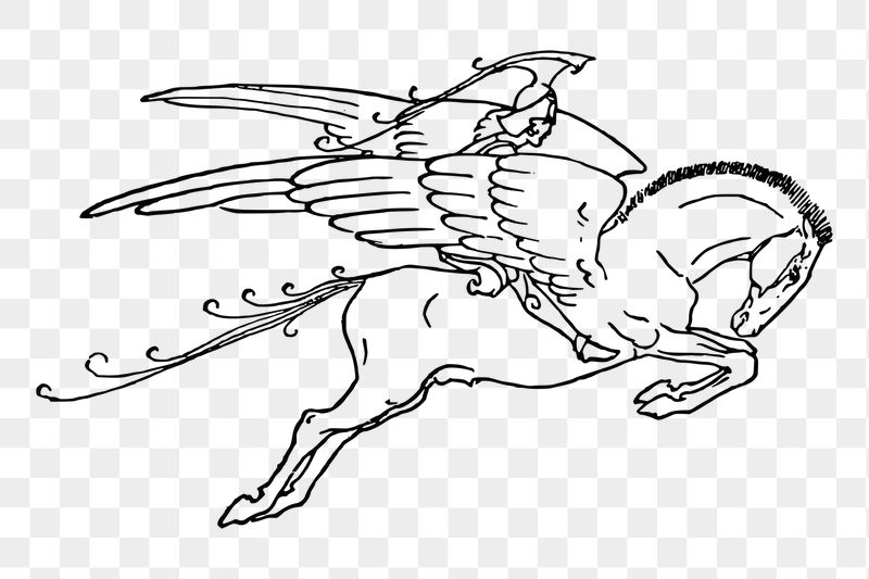 Pegasus png sticker illustration, transparent | Free PNG - rawpixel