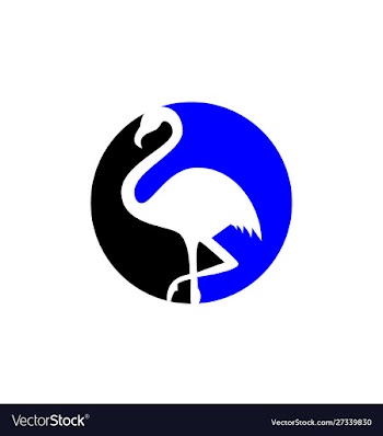 Pelican bird logo abstract design vector image
