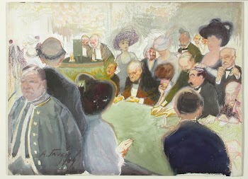 Pelipöydän ääressä, 1909, Antti Favén | Free Photo - rawpixel