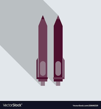 Pen icon automatic in flat style with shadow vector image