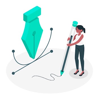 Pen tool concept illustration Free Vector