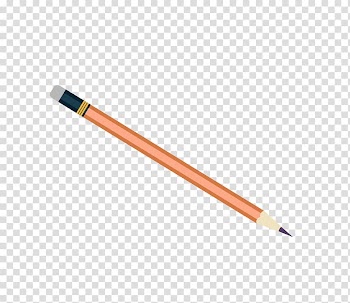 Pencil Angle, An orange ribbon pencil eraser transparent background PNG clipart