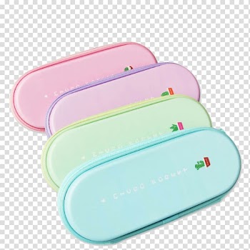 Pencil case Color, Four four colors pencil cases transparent background PNG clipart