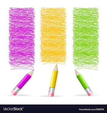  					Pencil Drawing Header vector image														