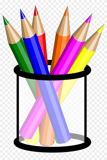 Pencils In A Cup Clipart - Colored Pencils Clipart Png