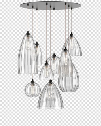 Pendant light Chandelier Glass Lighting, light transparent background PNG clipart