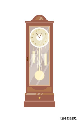Pendulum clock vector illustration