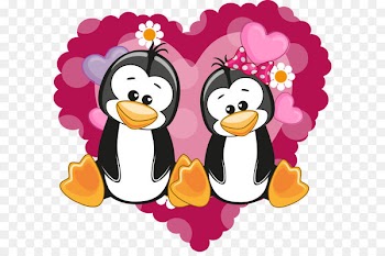 Penguin Cartoon - Penguin cartoon couple 
