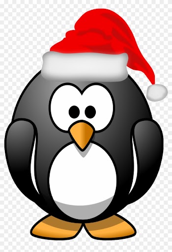 Penguin Clipart Santa - Christmas Pictures Cartoon Png