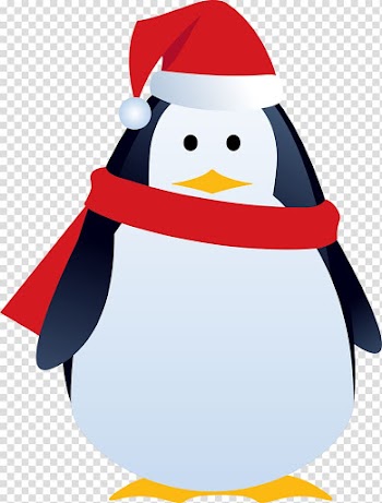 Penguin illustration, Christmas Penguin Cartoon transparent background PNG clipart