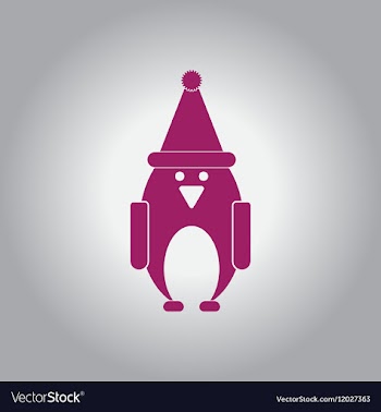 Penguin Penguin in winter hat vector image