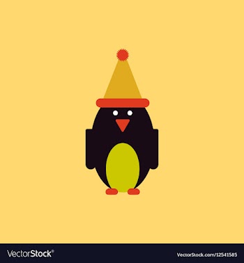 Penguin Penguin in winter hat vector image